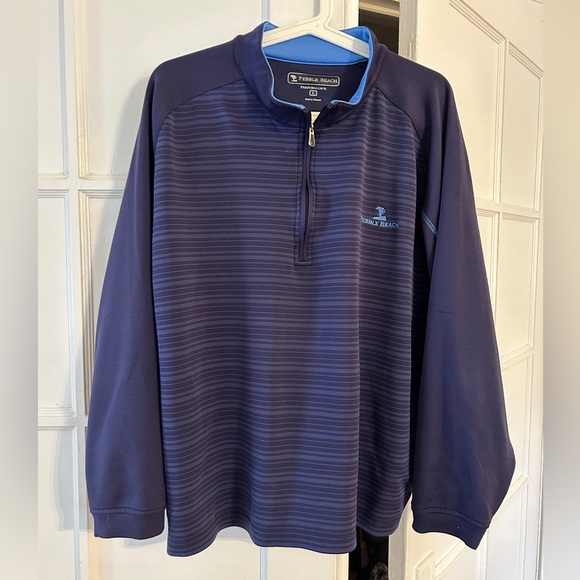 Pebble Beach Navy Quarterzip - Picture 1 of 4